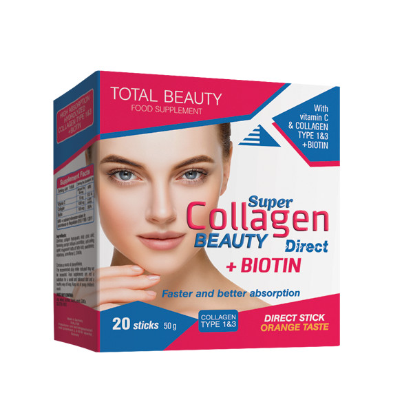 Super Collagen Beauty Direct + Biotin, 20 kesica