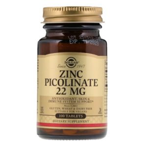 SOLGAR cink pikolinat, 22 mg, 100 tableta