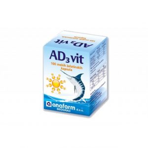 AD3 vitamin, 100 mekih kapsula