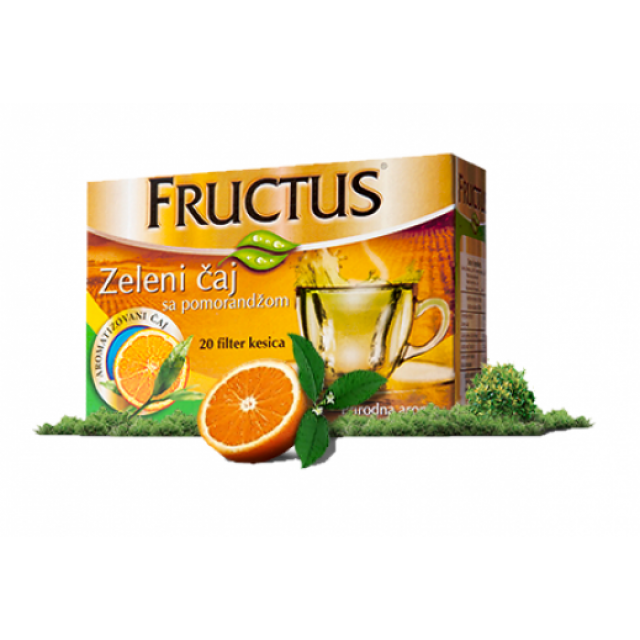 FRUCTUS zeleni čaj sa pomoranžom, 20 kesica