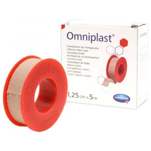 Omniplast flaster, 1,25 cm x 5m