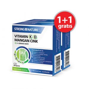 Vitamin D, K, mangan i cink, 2 pakovanja