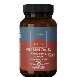 Terranova Vitamin D3+K2, 1000 I.J, 50 kapsula