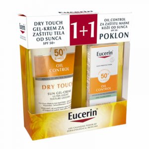 Eucerin Box Dry Touch SPF 50 i Oil Control za zaštitu masne kože od sunca SPF 50, 50 ml