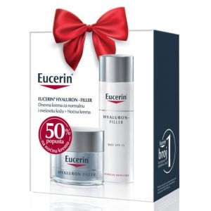 Eucerin Box Hyaluron-Filler dnevna krema za normalnu i mešovitu kožu SPF 15 i Hyaluron-Filler noćna krema