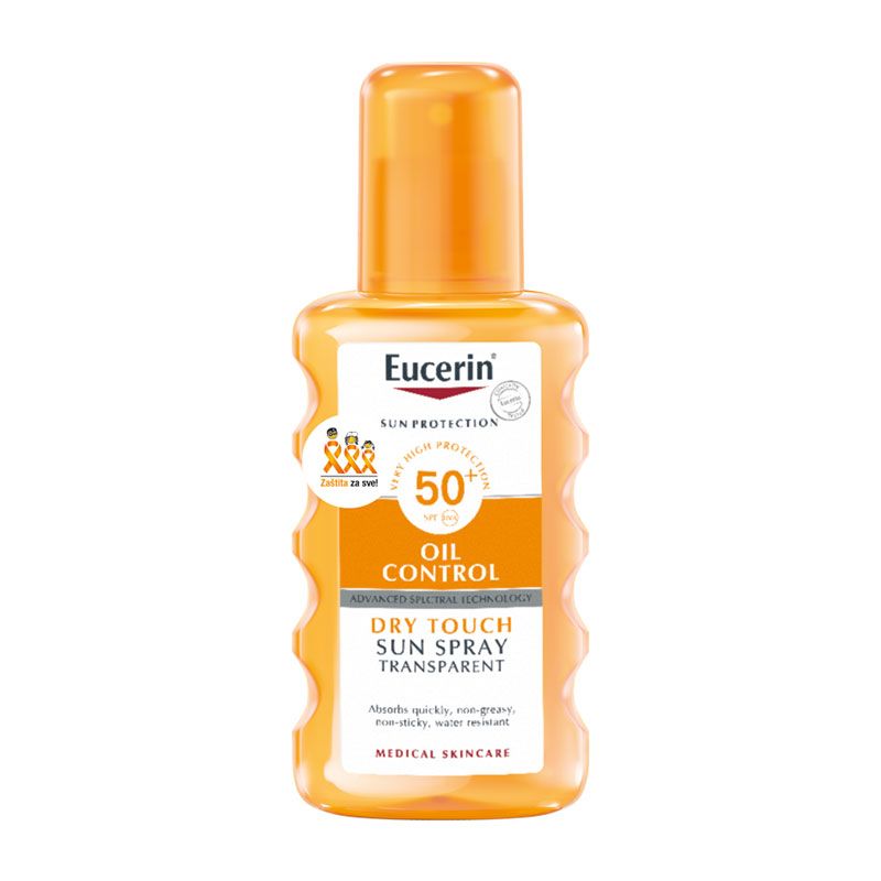 Eucerin Oil Control Dry Touch sprej za zaštitu osetljive kože od sunca SPF 50+ 200ml