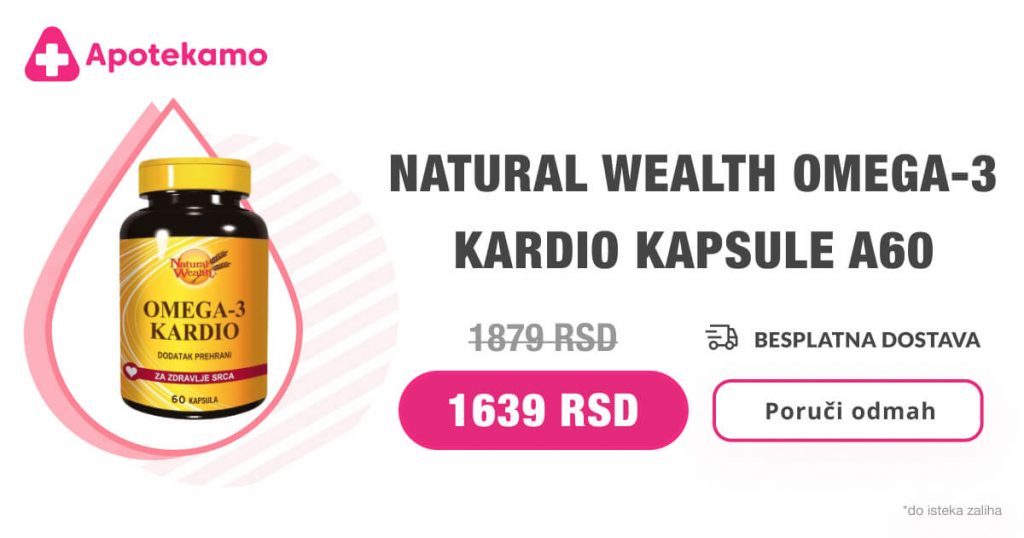 Natural Wealth omega 3 kardio kapsule, 60 komada