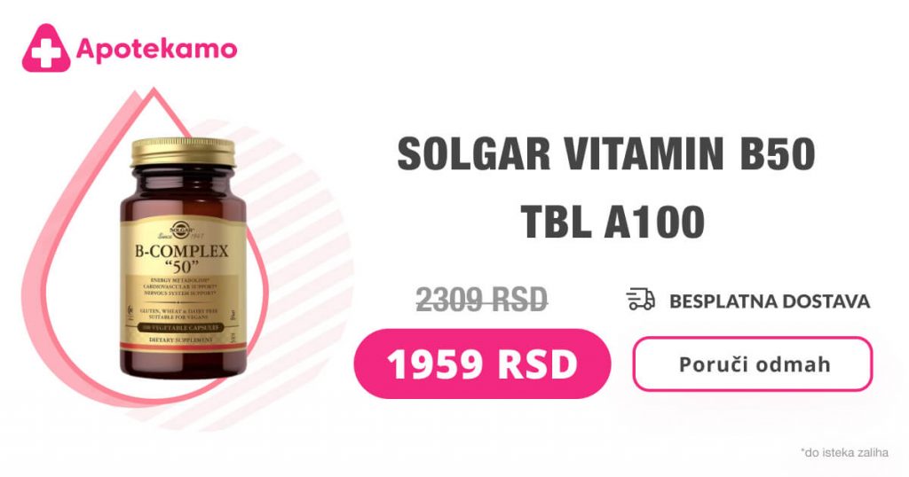 Solgar vitamin B50, 100 tableta