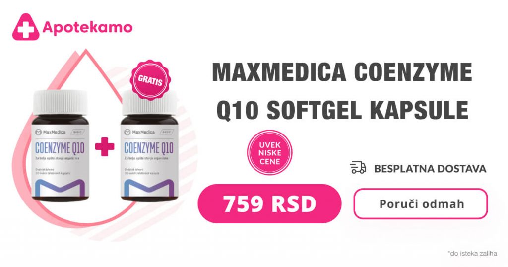 Max Medica koenzim Q10, softgel kapsule, 2 pakovanja