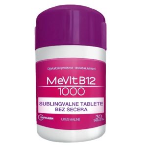 Mevit B12 1000 mcg, 30 tableta bez šećera