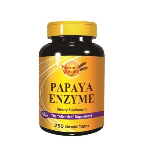 Natural Wealth papaja enzim, 250 tableta