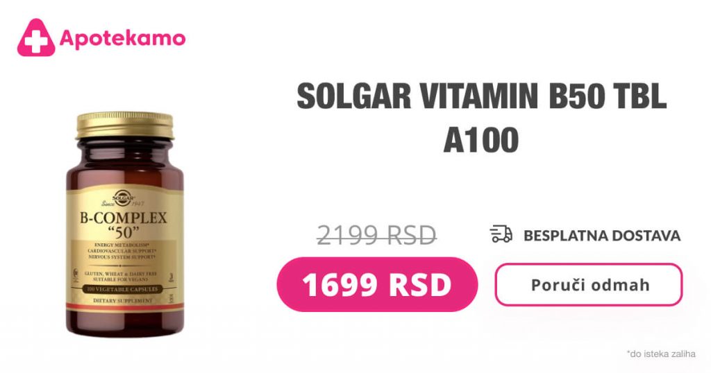 Solgar vitamin B50, 100 tableta