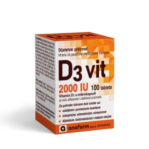 Vitamin D3 2000IU, 100 tableta