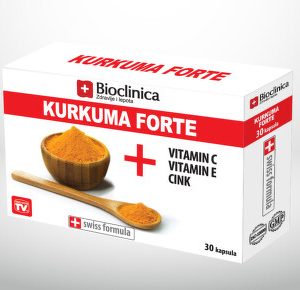 Kurkuma Forte 30 kapsula sa vitaminom E, C i cinkom
