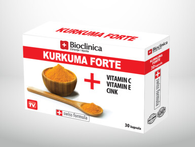 Kurkuma Forte, 30 kapsula sa vitaminom E, C i cinkom