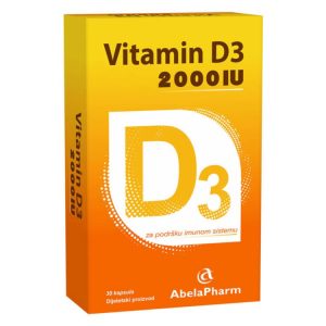 Vitamin D3 2000 IU, 30 kapsula