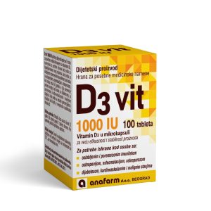 Vitamin D3 1000IU 100 tableta
